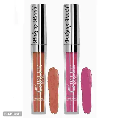 Makeup Mania Girlee Non Transfer Matte Liquid Lipstick (29 Beige Brown, 30 Lemonade Pink)-thumb0