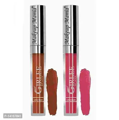 Makeup Mania Girlee Non Transfer Matte Liquid Lipstick (19 Nude Brown, 20 Baby Pinkish)-thumb0