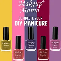 Makeup Mania Color Rich Toxic Free Perfection Shine Nail Polish Set of 12 Pcs  Red, White, Purple, Green, Nude, Grey-thumb2