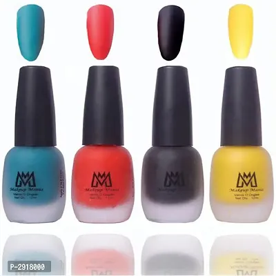 Premium Nail Polish Set, Combo of 4 Velvet Matte Nail Paint, 12 ml each bottle (MM#20)