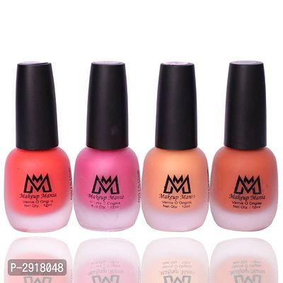 Premium Nail Polish Set - Combo of 4 Exclusive Nail Paint, 12 ml each bottle (MM#64)