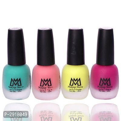 Premium Nail Polish Set - Combo of 4 Exclusive Nail Paint, 12 ml each bottle (MM#65)-thumb0