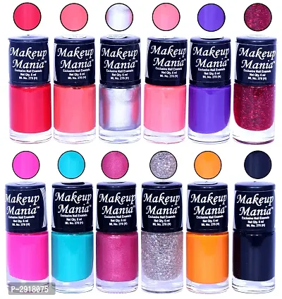 Super Glam Nail Paints in 12 Hot Shades, (Combo No.86)-thumb0
