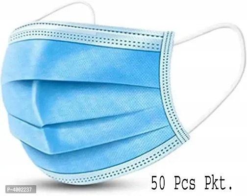 bq BLAQUE 3 Ply Face Mask - 3 Ply Disposable Face Masks 50 Pieces, Pollution Mask
