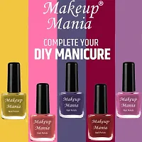 Makeup Mania High-Shine Long Lasting Non Toxic Professional Nail Polish Set of 12 Pcs  White, Green, Grey, Silver, Red, Pink, Orange-thumb2