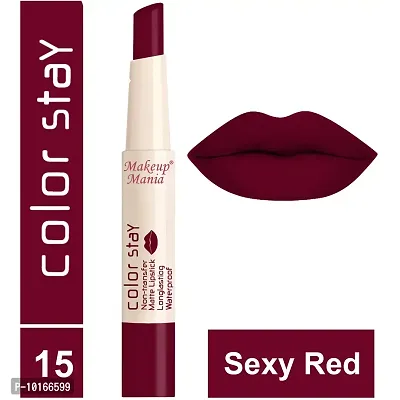 Makeup Mania Color Stay Long Lasting Matte Lipstick, Shade # 15-thumb2