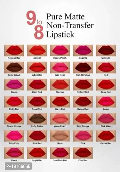 Makeup Mania Pure Matte 9 to 8 Long Stay Waterproof Lipstick Shade-thumb5