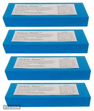 Makeup Mania 280 Pcs Large Waxing Strips, Non-Woven Hair Removal Plain Waxing Strips - Blue 280 Pcs