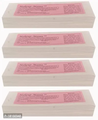 Makeup Mania 280 Pcs Large Waxing Strips, Non-Woven Hair Removal Plain Waxing Strips - White 280 Pcs