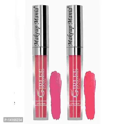 Makeup Mania Girlee Non Transfer Matte Liquid Lipstick (21 Blush Pink, 22 Taffy Pink)