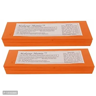 Makeup Mania Plain Waxing Strips - Without Wax - Orange 140 Pcs-thumb0