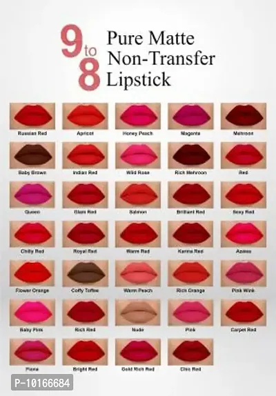 Makeup Mania Pure Matte 9 to 8 Long Stay Waterproof Lipstick Shade-thumb5