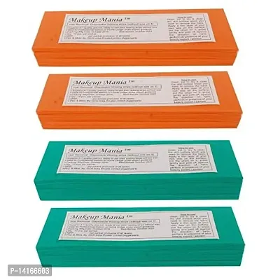 Makeup Mania Non-Woven Body Wax Strips, Hair Removal Waxing Strips for Face, Legs, Underarms, Facial Eyebrow, Disposable Large, 280 Strips (Orange, Green)-thumb2