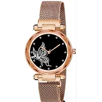 Stylish Copper Synthetic Leather Analog Watch For Women-thumb1