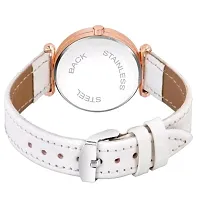 Stylish White Synthetic Leather Analog Watch For Women-thumb2