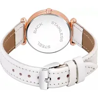 Stylish White Synthetic Leather Analog Watch For Women-thumb2