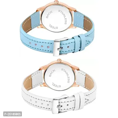 Stylish Synthetic Leather Analog Watches Combo For Women Pack Of 2-thumb3