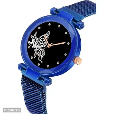 Stylish Blue Synthetic Leather Analog Watch For Women-thumb3