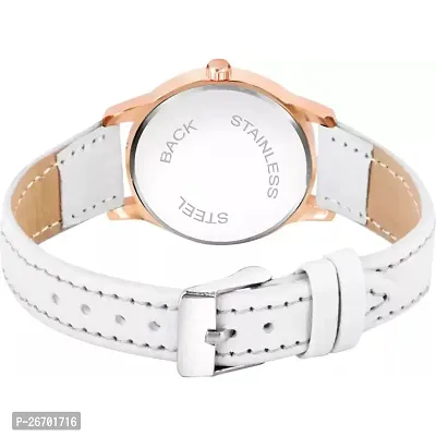 Medboo Queen Dial White Leather Strap Watch For Girls-thumb4