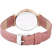 Stylish Pink Synthetic Leather Analog Watch For Women-thumb2