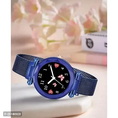 Stylish Blue Synthetic Leather Analog Watch For Women