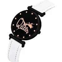 Stylish White Synthetic Leather Analog Watch For Women-thumb2