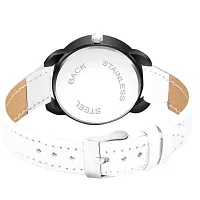 Stylish White Synthetic Leather Analog Watch For Women-thumb2