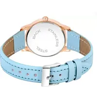 Stylish Blue Synthetic Leather Analog Watch For Women-thumb3