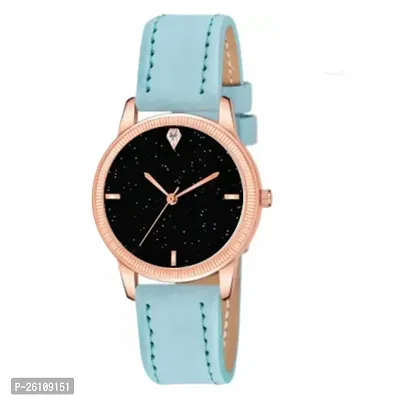 Stylish Blue Synthetic Leather Analog Watch For Women-thumb2