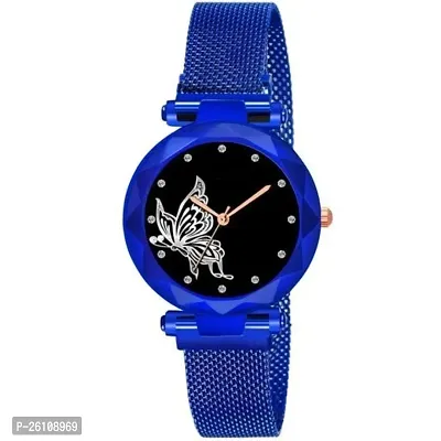 Stylish Blue Synthetic Leather Analog Watch For Women-thumb2