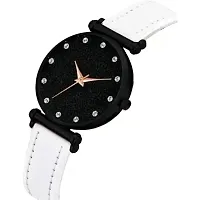 Stylish White Synthetic Leather Analog Watch For Women-thumb2