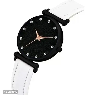 Stylish White Synthetic Leather Analog Watch For Women-thumb3