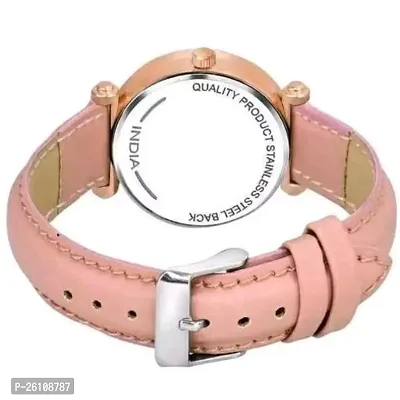 Stylish Pink Synthetic Leather Analog Watch For Women-thumb4