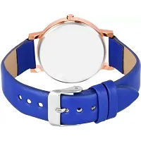 Stylish Blue Synthetic Leather Analog Watch For Women-thumb3