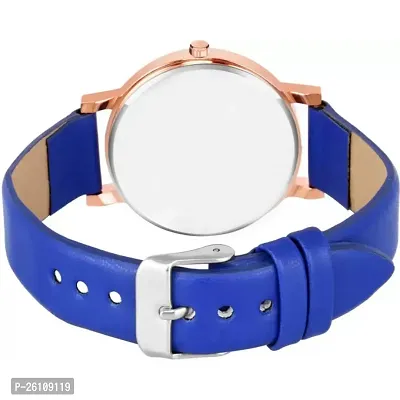 Stylish Blue Synthetic Leather Analog Watch For Women-thumb4