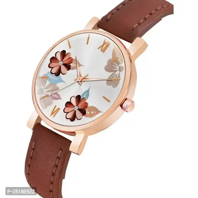 Stylish Brown Synthetic Leather Analog Watch For Women-thumb3