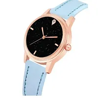 Stylish Blue Synthetic Leather Analog Watch For Women-thumb2