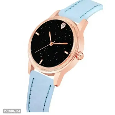 Stylish Blue Synthetic Leather Analog Watch For Women-thumb3