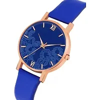 Stylish Blue Synthetic Leather Analog Watch For Women-thumb2