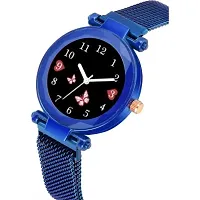 Stylish Blue Synthetic Leather Analog Watch For Women-thumb2