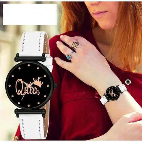 HRV Queen Dial Rl Cash Leather Belt Analog Women and Girls Watch