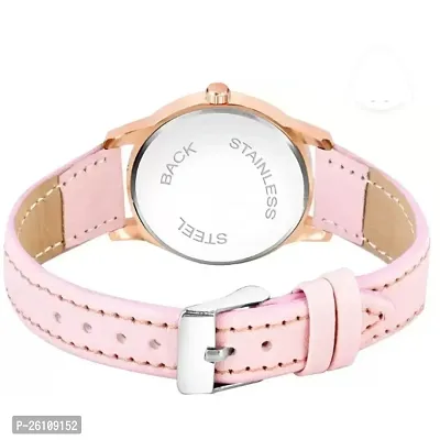 Stylish Pink Synthetic Leather Analog Watch For Women-thumb4