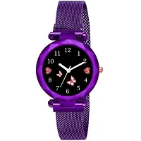 Stylish Blue Synthetic Leather Analog Watch For Women-thumb1