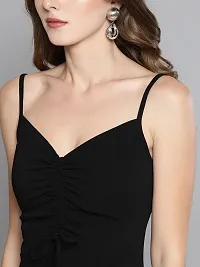 Stylish Black Polyester  Bodycon Dress For Women-thumb1