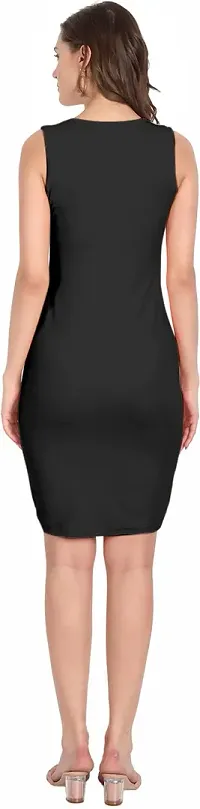 Stylish Black Polyester  Bodycon Dress For Women-thumb3