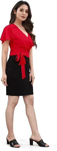 Stylish Red Polyester  Bodycon Dress For Women-thumb2