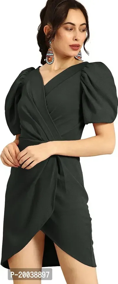 Stylish Black Polyester  Bodycon Dress For Women