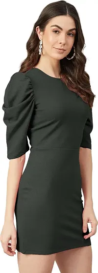 Stylish Black Polyester  Bodycon Dress For Women-thumb2