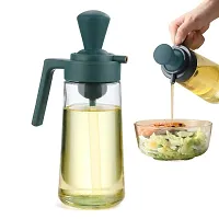 Baskety Oil Dispenser Bottle with Barbecue Brush Oil Storage Container With Handle and Silicone Basting Brush for Kitchen BBQ Grilling Baking and Cooking 1pcs(Green)-thumb3