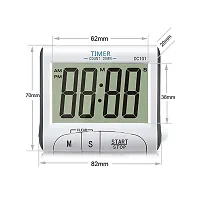 Ramkuwar Digital Kitchen Timer & Stopwatch, Large Digits, Loud Alarm, Magnetic Stand (White)-thumb2